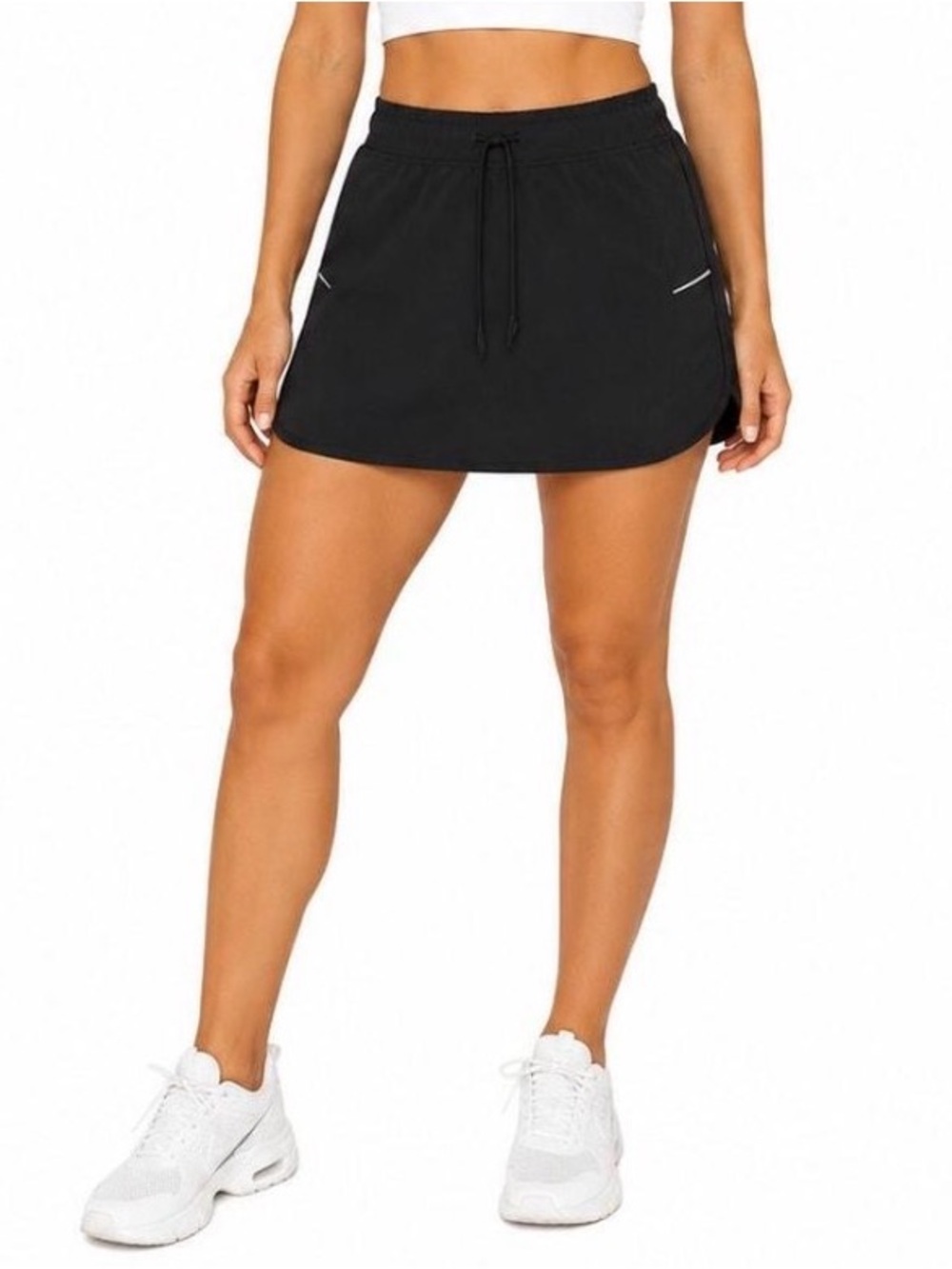 Nike Black Athletic Skort with Drawstring Waist size Large